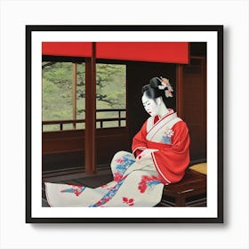 Geisha Beauty Art Print