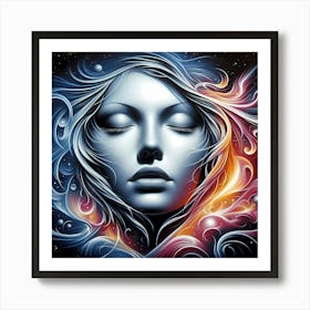 Woman'S Face 1 Art Print