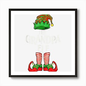 Grandpa Elf Matching Family Group Christmas Party Pajama Art Print