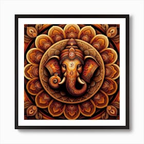 Ganesha, Hindu God Art Print