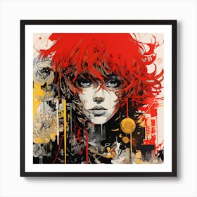 Red Haired Girl Art Print