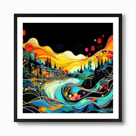 West Coast Connection - River Overlook Art Print