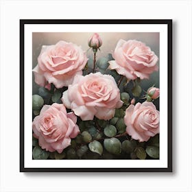 Pink Roses 3 Art Print