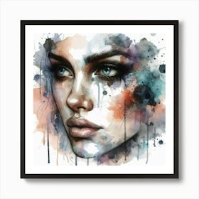 Watercolor Of A Woman 57 Art Print