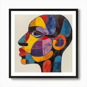 Portrait Of A Head - colorful cubism, cubism, cubist art,    abstract art, abstract painting  city wall art, colorful wall art, home decor, minimal art, modern wall art, wall art, wall decoration, wall print colourful wall art, decor wall art, digital art, digital art download, interior wall art, downloadable art, eclectic wall, fantasy wall art, home decoration, home decor wall, printable art, printable wall art, wall art prints, artistic expression, contemporary, modern art print, Art Print