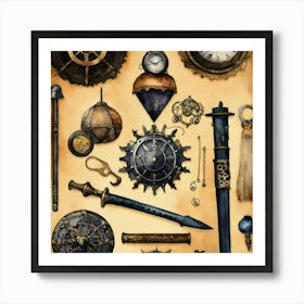 Steampunk Art Art Print