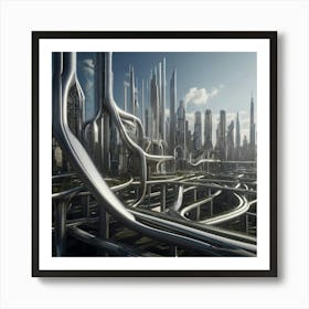 Futuristic City 7 Art Print