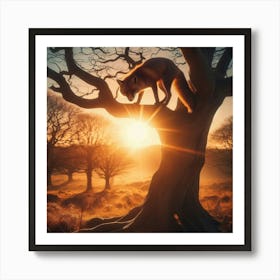 Fox In The Tree Art Print