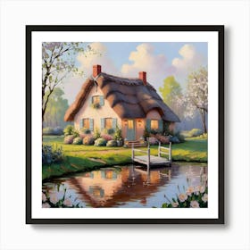 Cottage By The Pond 3 Poster