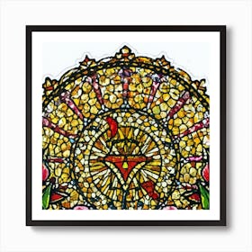 Picture of medieval stained glass windows 9 Art Print