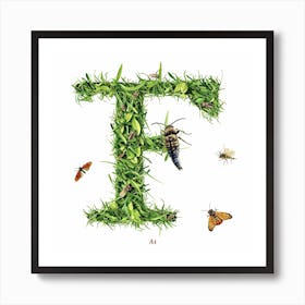 Letter F 4 Art Print