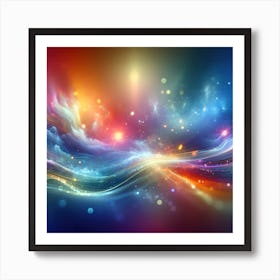 An Abstract Image Featuring An Imaginary Background With A Glowing Effect Art Print