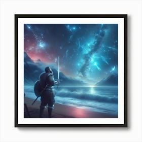 Sailor On The Beach Art Print