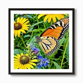 Butterflies Insect Lepidoptera Wings Antenna Colorful Flutter Nectar Pollen Metamorphosis (14) 1 Art Print