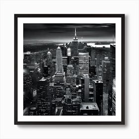 New York City At Night 12 Art Print