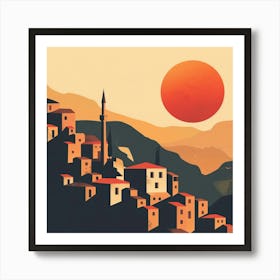 Turkish Village 1 Art Print