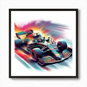 F1 Racing Car Art Print