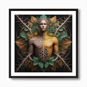 Human thorn, Tree Of Life, digital art 2 Art Print