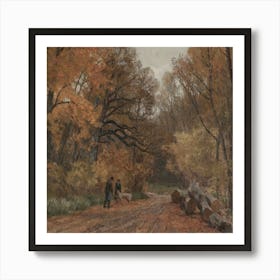 Country Road In Autumn Art Print