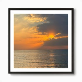 Sunset Over The Sea Art Print