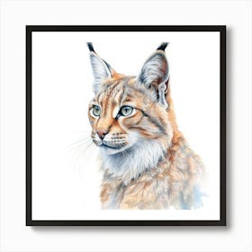 Island Lynx Cat Portrait 3 Art Print