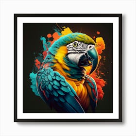 Colorful Parrot 6 Art Print