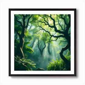 Forest In The Sun 1 Art Print