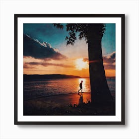 Child In The Sun Square Art Print