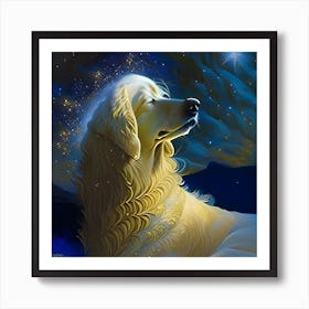 Beautiful Celestial Dog Art Print