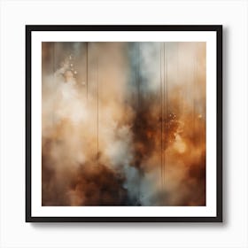 Abstract Minimalist Painting That Represents Duality, Mix Between Watercolor And Oil Paint, In Shade (38) Art Print