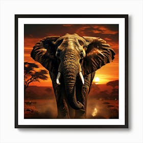 Kruger National Park Elephant Art Print