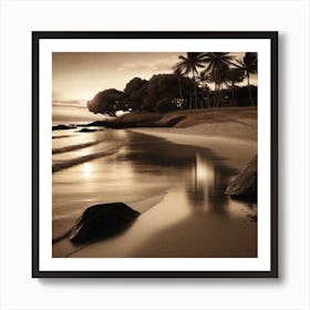 Sunset On The Beach 853 Art Print