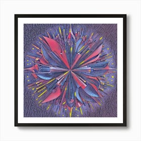 Psychedelic Starburst Art Print