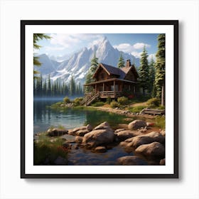 Cabin In The Woods 3 Art Print