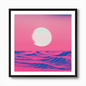 Minimalism Masterpiece, Trace In The Waves To Infinity + Fine Layered Texture + Complementary Cmyk C (47) Art Print