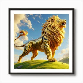 Golden Lion 3 Art Print