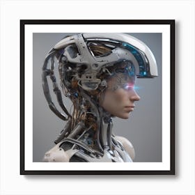 Cyborg Woman Art Print