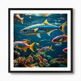 Colorful Fishes Art Print