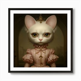 Princess Cat Art Print