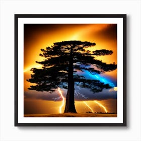 Lightning Tree Art Print