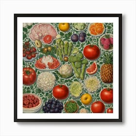 Fruits And Vegetables Art Print