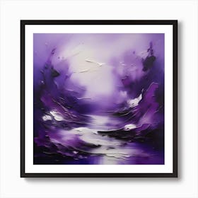 Abstract Purple Painting 1 Art Print