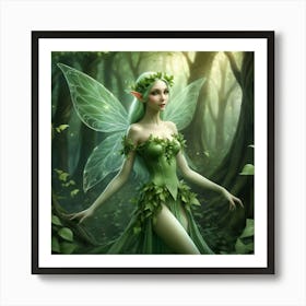 Fairy In The Woods 4 Art Print