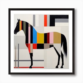 Color Block Contemporarry Horseirena Art Print