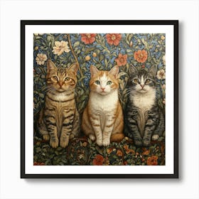 Three Cats Art Art Print