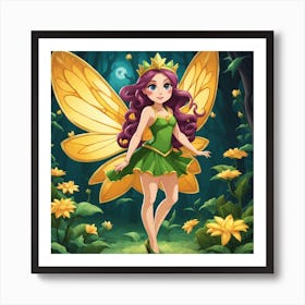 Fairy Butterfly In The Forest Art Print