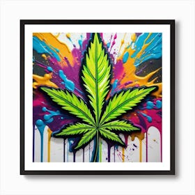 Marijuana Leaf 18 Art Print