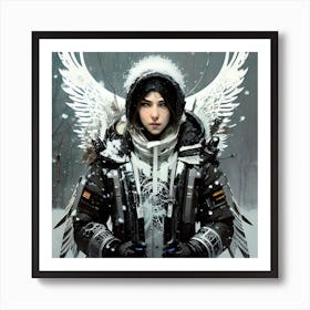 Angel In The Snow Art Print