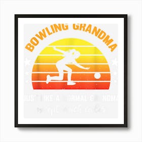 Bowling Grandma Bowling Player Grandmother Women Bowler Art Print