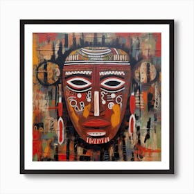 African Mask Art Print